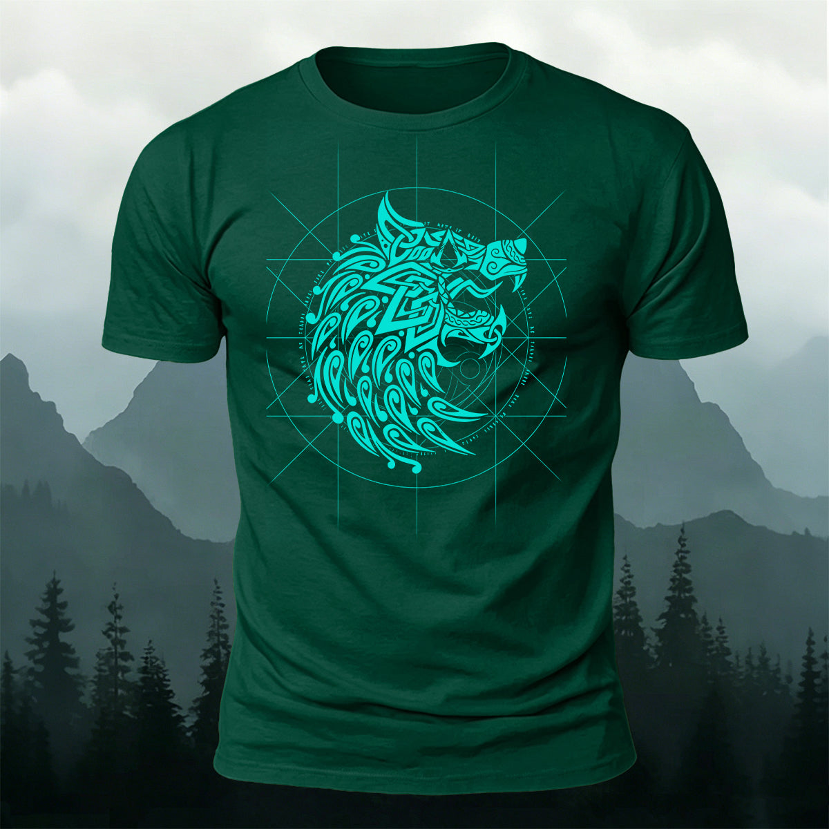 Viking Fenrir Wolf Premium Cotton Casual T-Shirt DGE