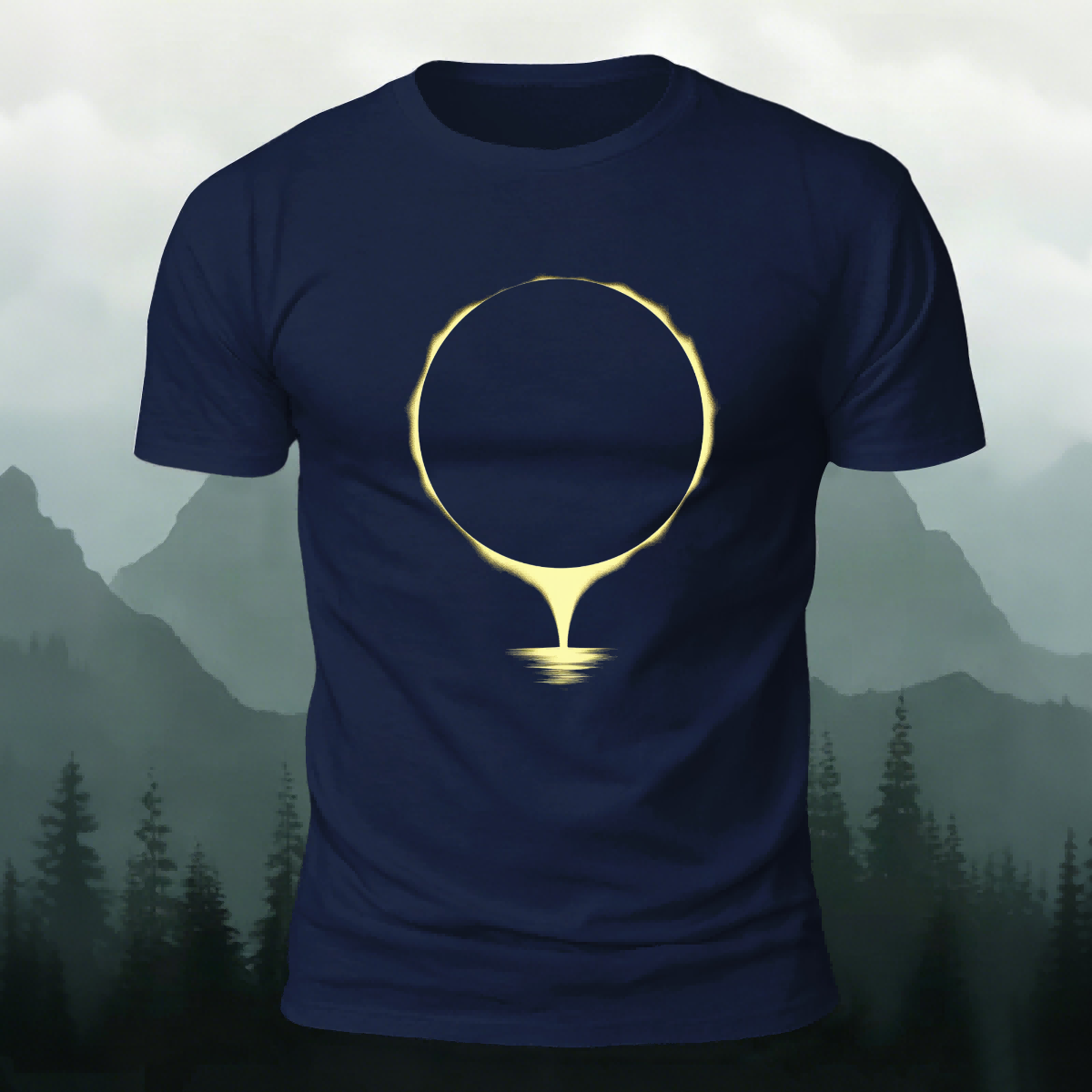 Round Ring Natural Outdoor Premium Cotton Tee