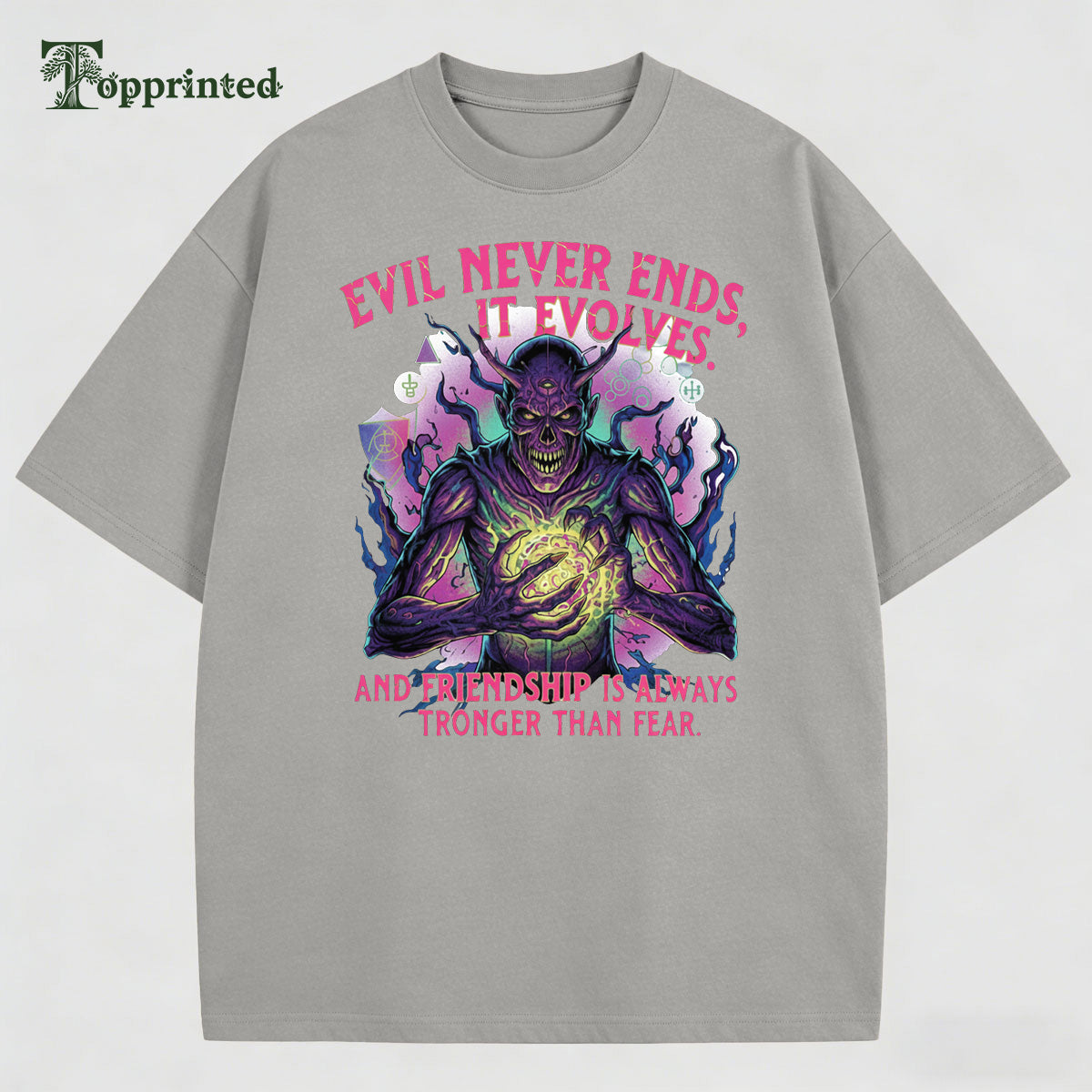 Evil Never Ends Stranger Things Casual T-shirt