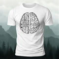Simple Creative Brain Graphic Breathable Cotton T-Shirt