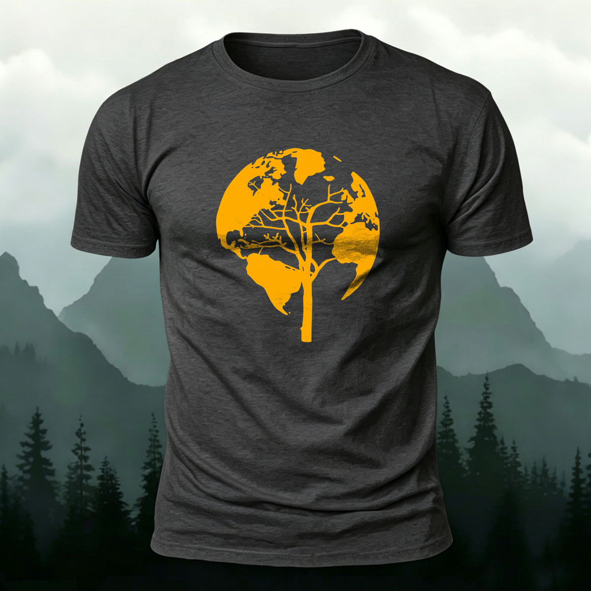 Tree and Earth Casual Premium Cotton T-shirt