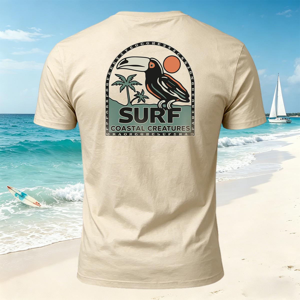 Toucan Tropical Coastal Casual Breathable T-Shirt