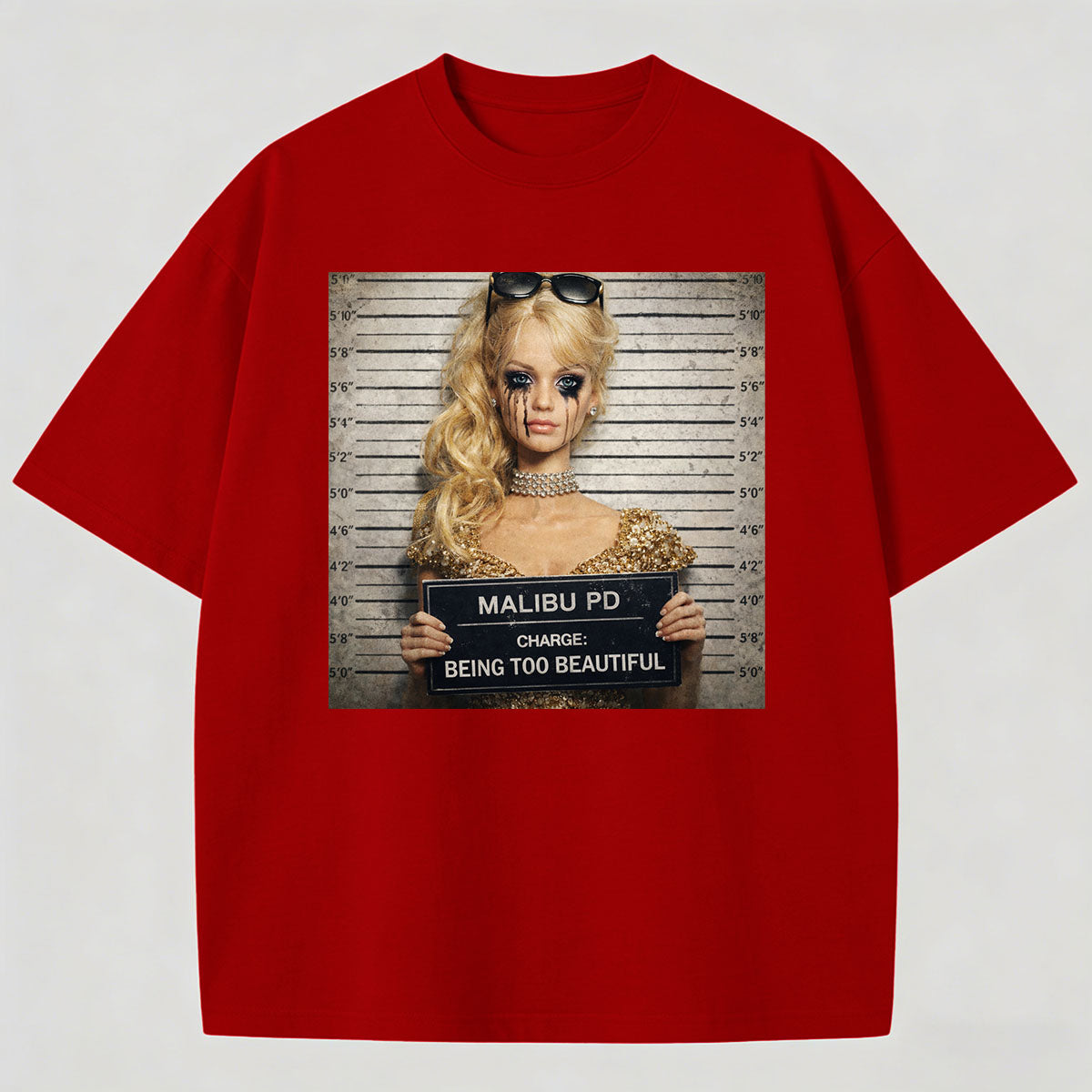 Meme Hand-Held Sign Print Pattern Cotton T-Shirt