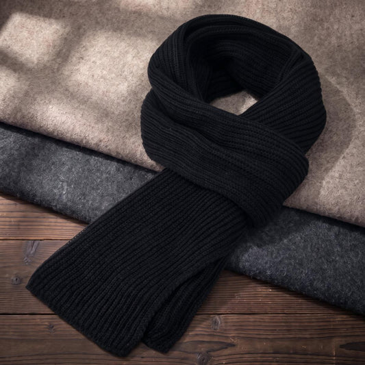 Solid Knit Winter Warm Men Scarf