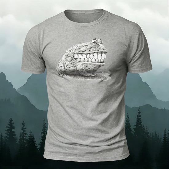 Fun Frog DesignCasual 100% Cotton T-Shirt Grey