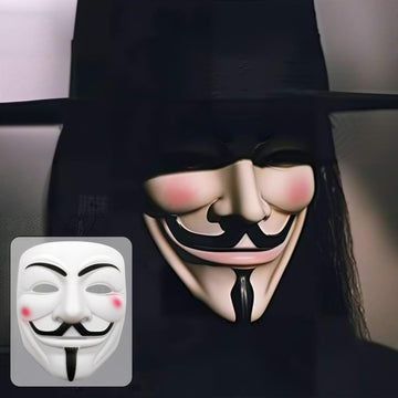 Matte Plastic V Vendetta Halloween Mask