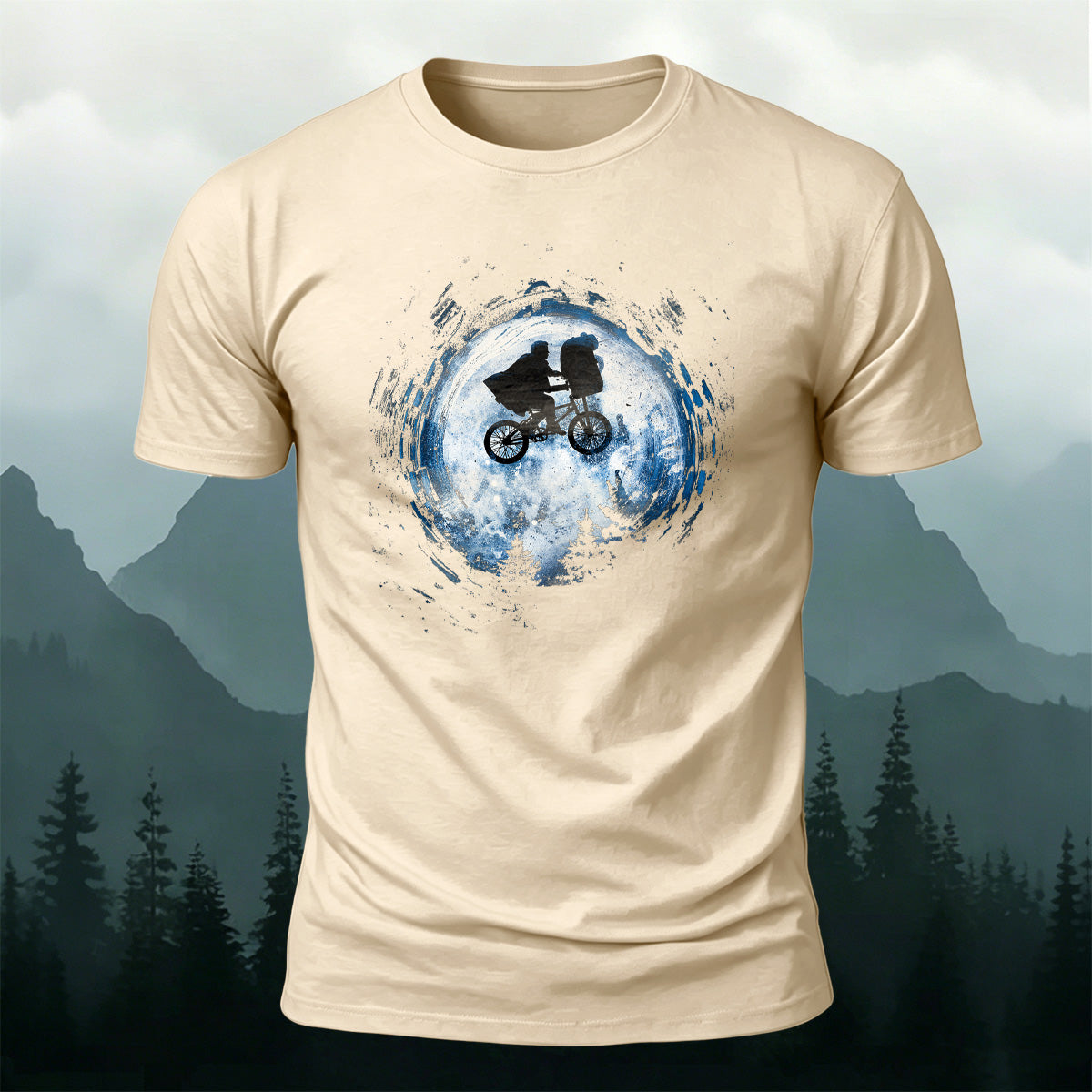 Outdoor Cycling Print 100% Cotton Casual Tee