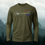 Colorful Tree Print Casual Long-Sleeve 100% Cotton T-Shirt