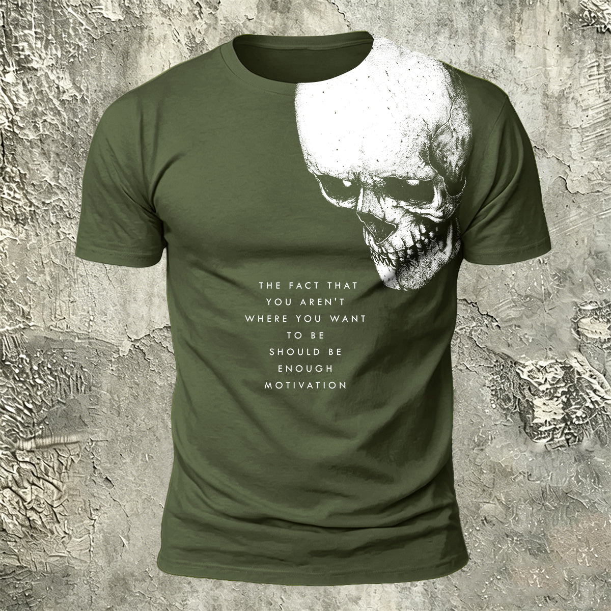 Skull Letter Print Personalized Casual Tee