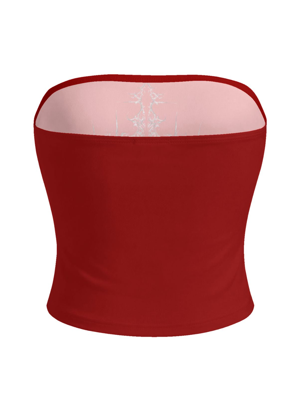 Gothic Cross-Print Strapless Top