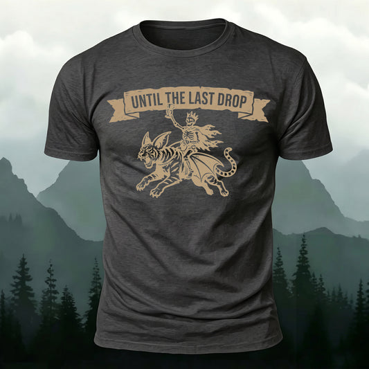 Premium Cotton Fight to the End Printed Casual T-Shirt