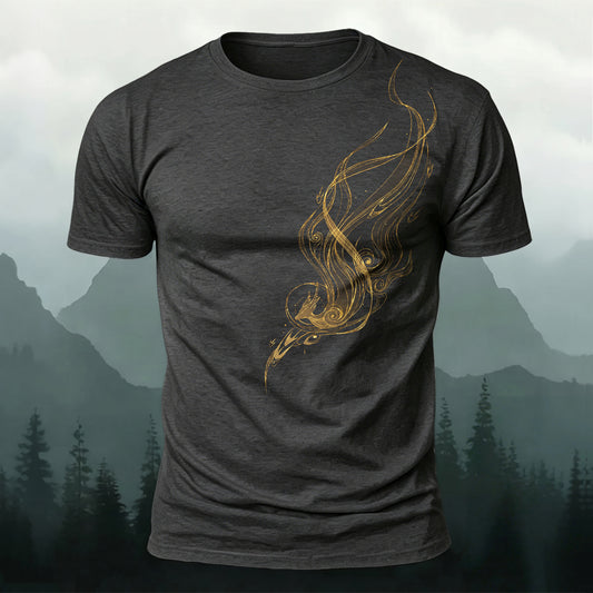 DTG Golden Deer Printed Short Sleeve T-Shirt