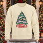 Merry Fishmas Tree Printed Round Neck Sweatshirt