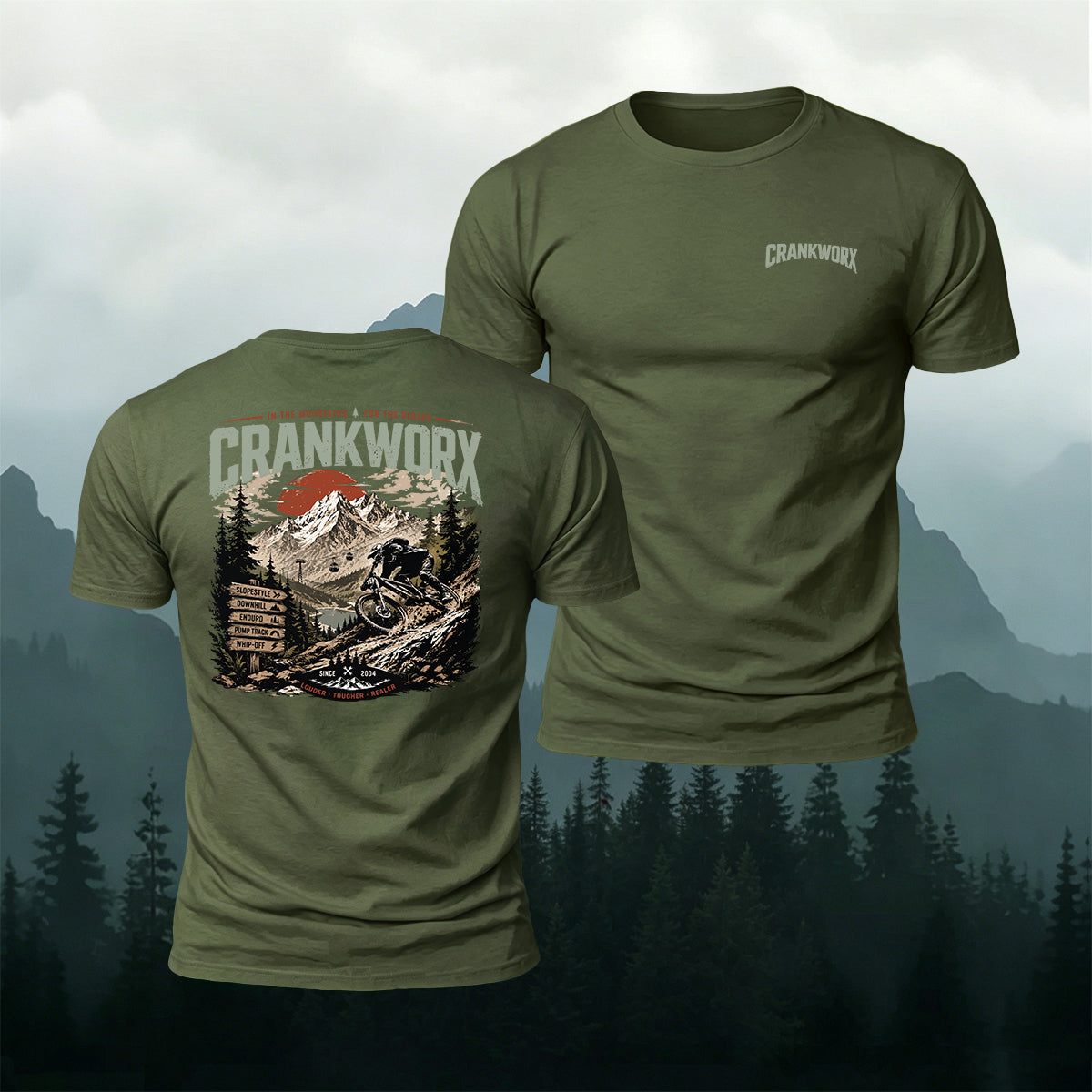 Mountain Cycling Print Trend Breathable T-Shirt