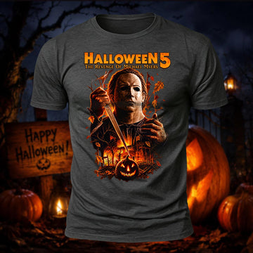 Combed Cotton Retro Horror Movie Graphic Tee