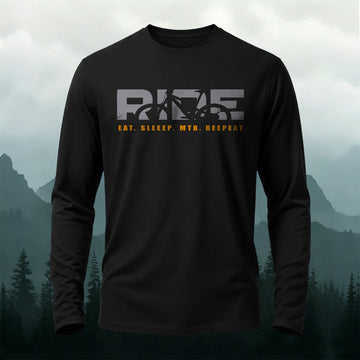 Ride Print Minimalist Style Long-Sleeve T-Shirt
