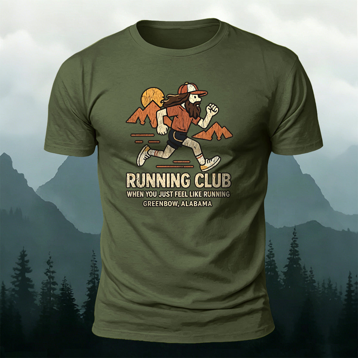 Vintage Running Casual Premium Cotton T-Shirt