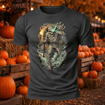 Halloween  Ancient Mummy Printed Short Sleeve T-Shirt