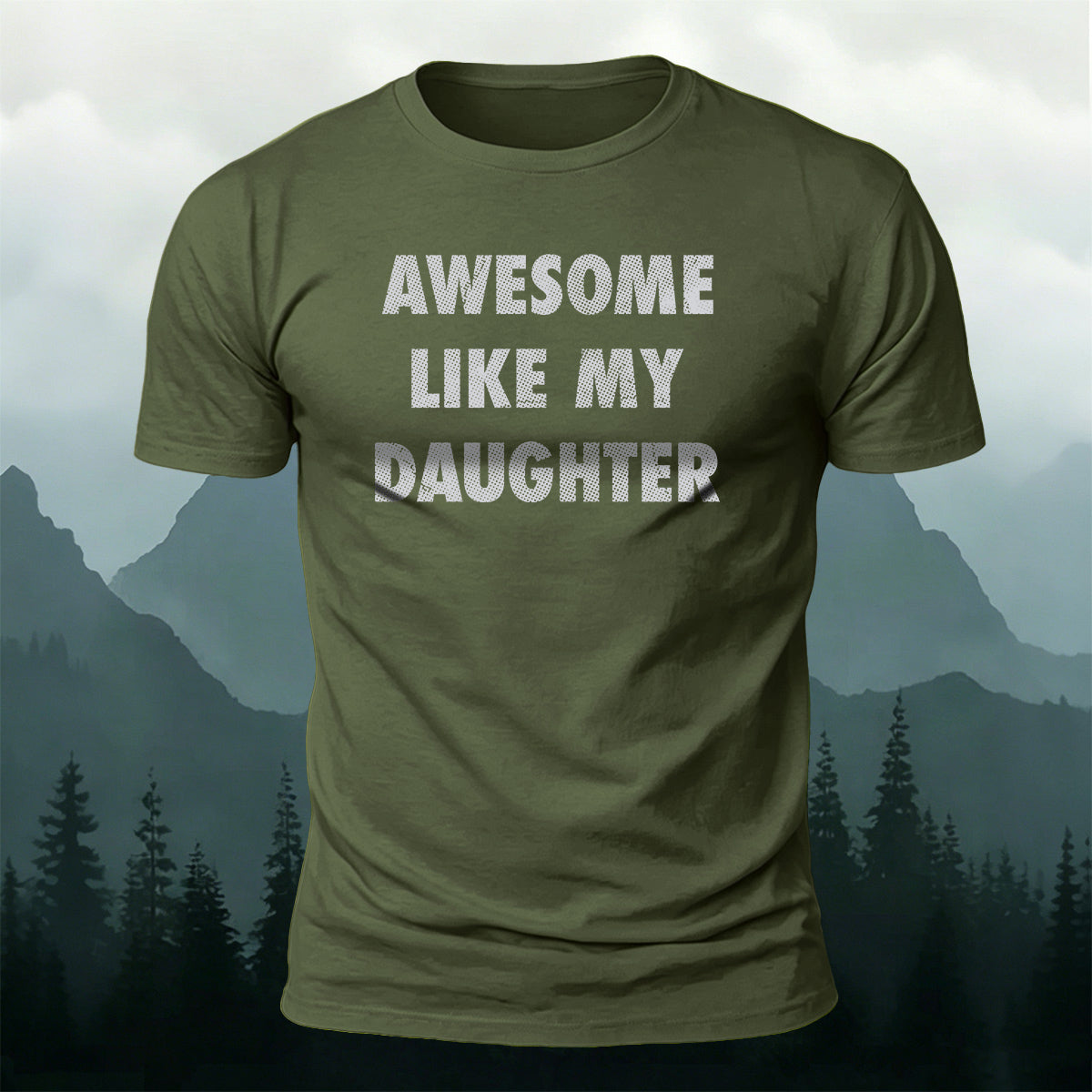 100% Cotton Father Love Text Graphic Casual T-Shirt