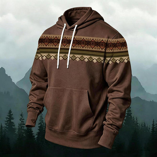 Aztec Tribal Geometric Pattern Versatile Hoodie