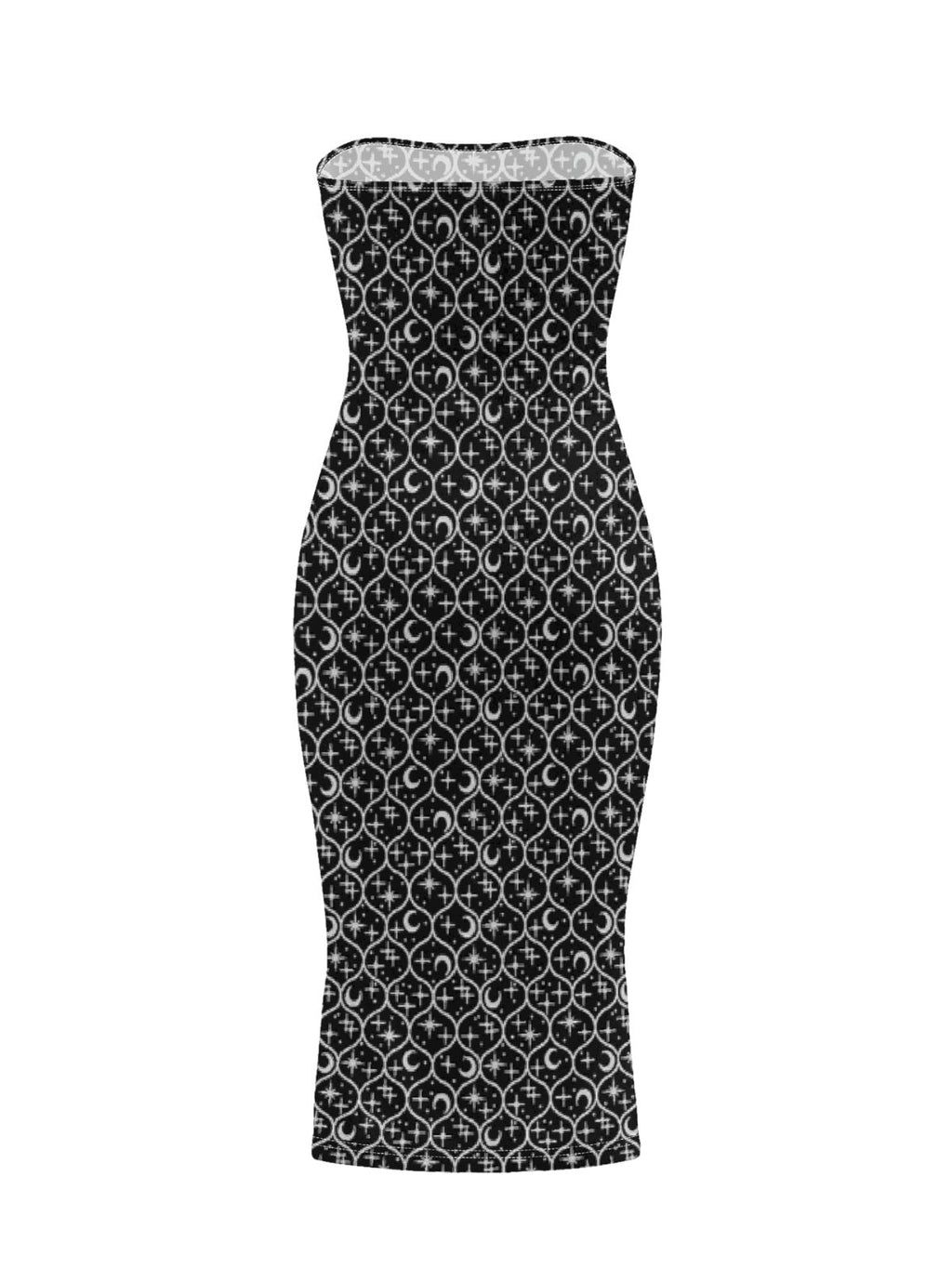 Star Print Gothic Trend Bodycon Skirt
