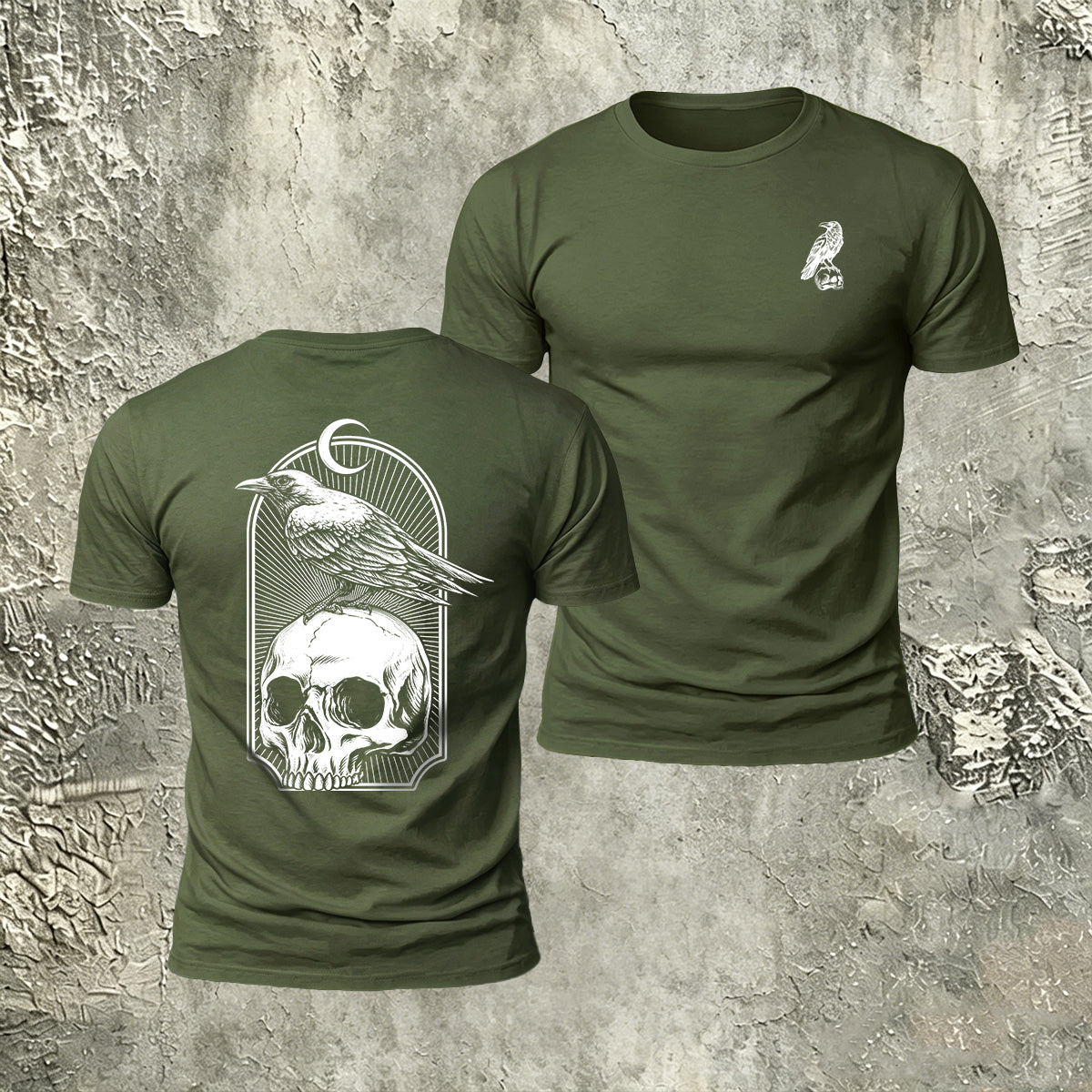 Skull Bird Casual Premium Cotton T-Shirt