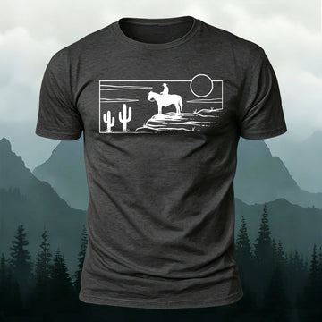 Soft Cotton Wild West Cowboy Casual T‑Shirt