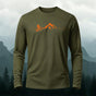 Cycling Challenge Print Casual Long-Sleeve Cotton Tee