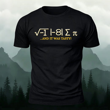 Combed Cotton I Ate Some Pie Funny Math Pun Graphic Tee