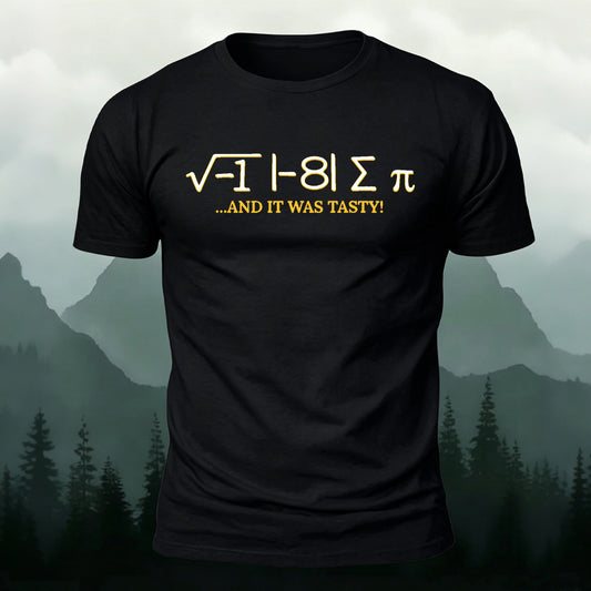 Combed Cotton I Ate Some Pie Funny Math Pun Graphic Tee