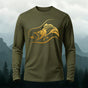 Fish Print on the Chest Pattern Style Long-Sleeve T-Shirt