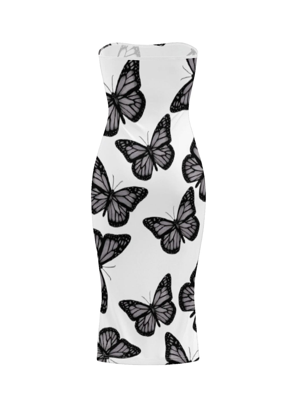 Dark Gothic Butterfly-Print Sexy Bodycon Skirt