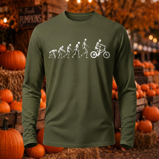Premium Cotton Skull Evolution Printed Long Sleeve T-Shirt