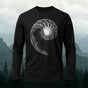 DTG Premium Cotton Spiral Geometric Printed Long Sleeve T-Shirt