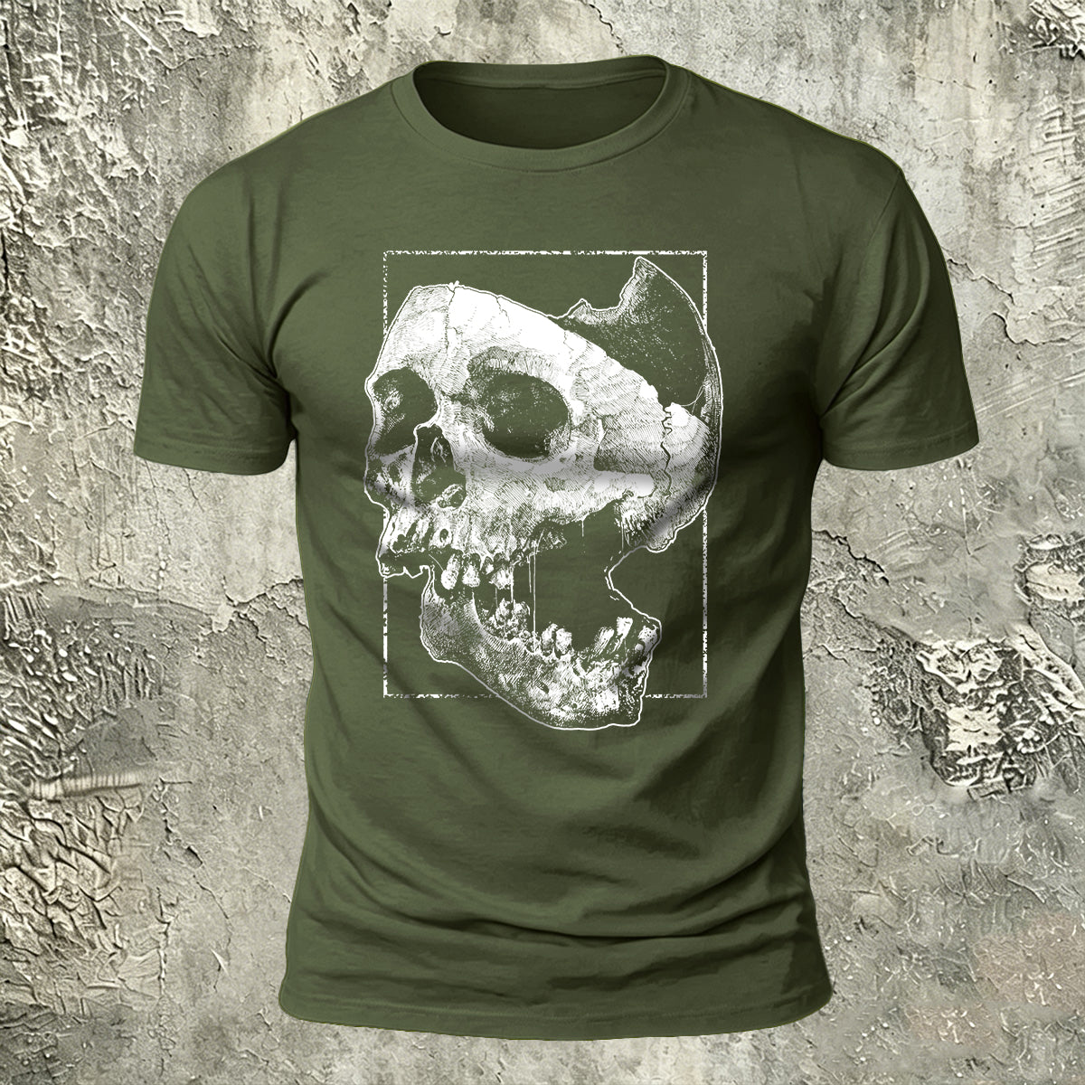 Skull Print Dark Casual Breathable T-Shirt