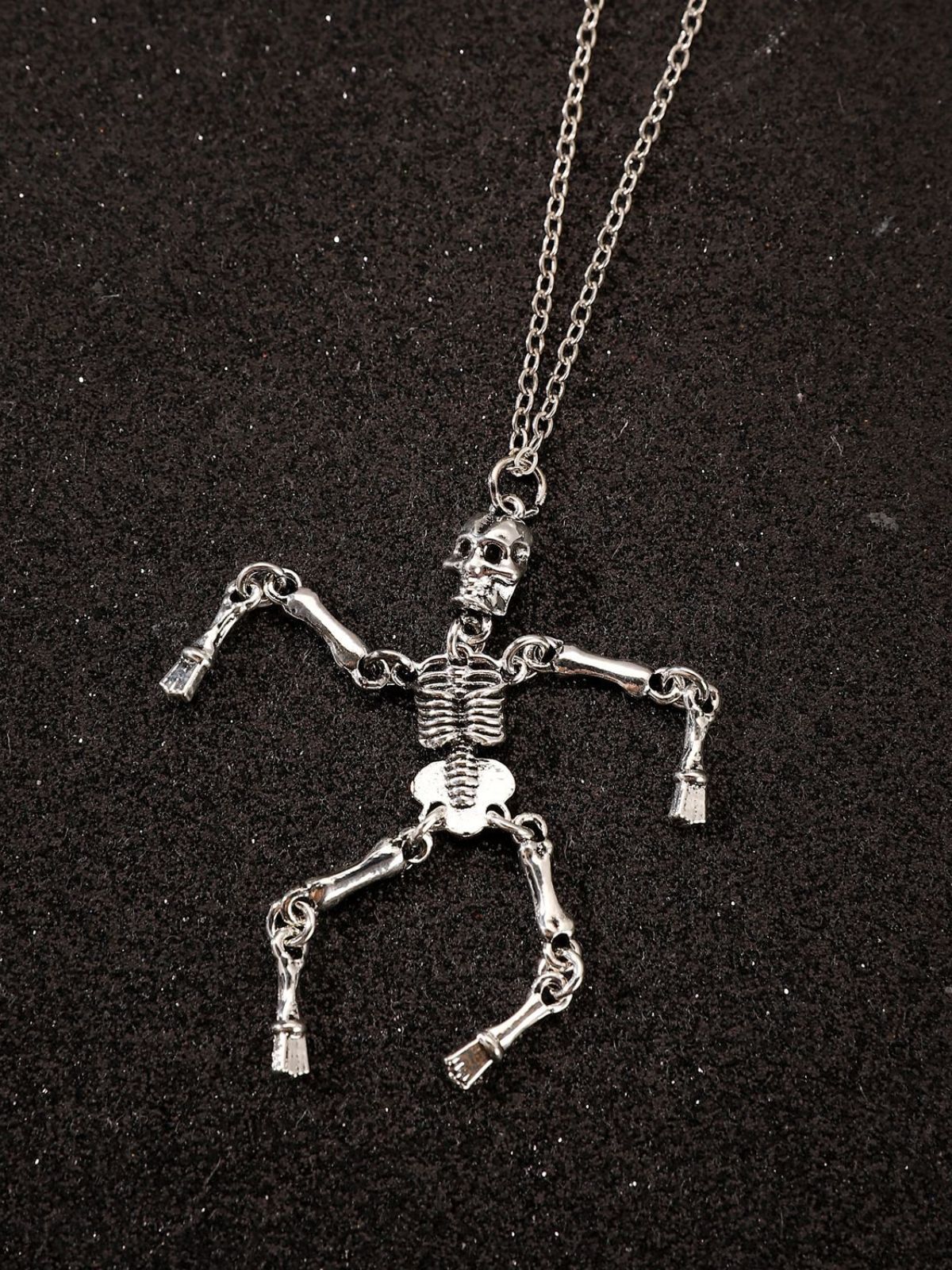 Gothic Dark Skeleton Pendant Necklace
