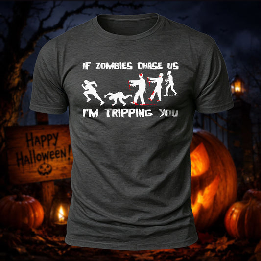 Soft Cotton Tripping You Zombie Casual T‑Shirt
