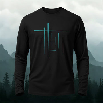 Premium Cotton Simple Graphic Long Sleeve T‑Shirt