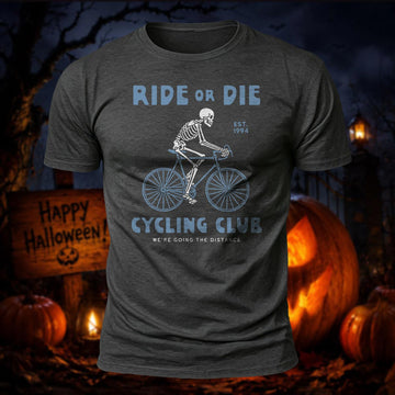Premium Cotton Ride or Die Cycling Graphic T-Shirt