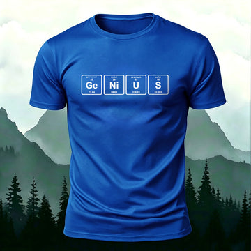 Premium Cotton Genius Print Casual T‑Shirt