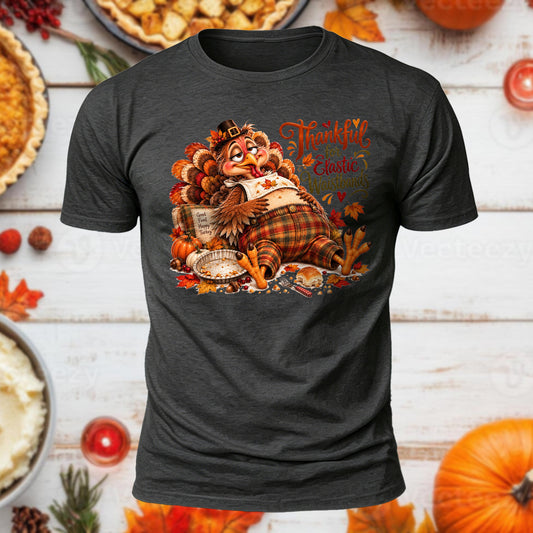 Thankful For Elastic Waistbands Printed Short Sleeve T-Shirt