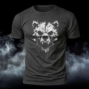 Roaring Bear Printed Short Sleeve T-Shirt