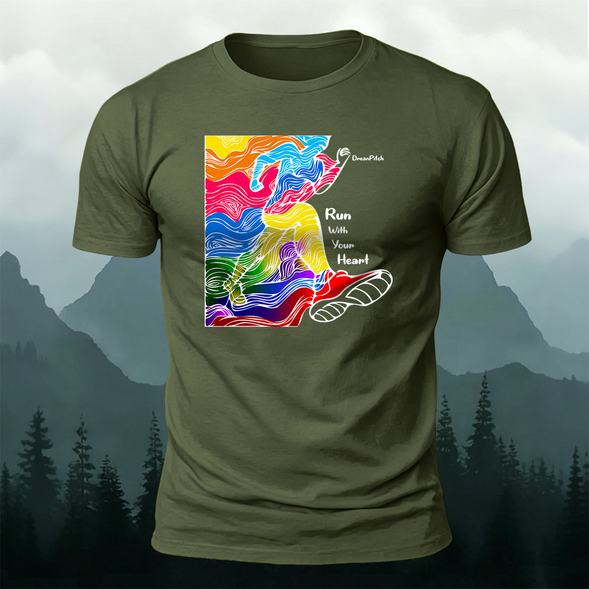 Running Enthusiasts Printed Casual Breathable Tee