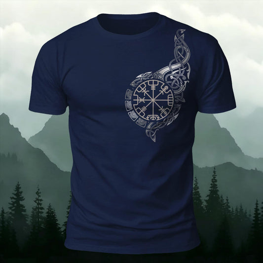 Viking Norse Knotwork Totem Printed Short Sleeve T-Shirt