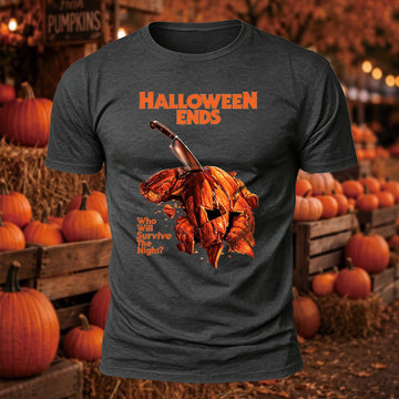 Halloween Survive The Night Printed Short Sleeve T-Shirt