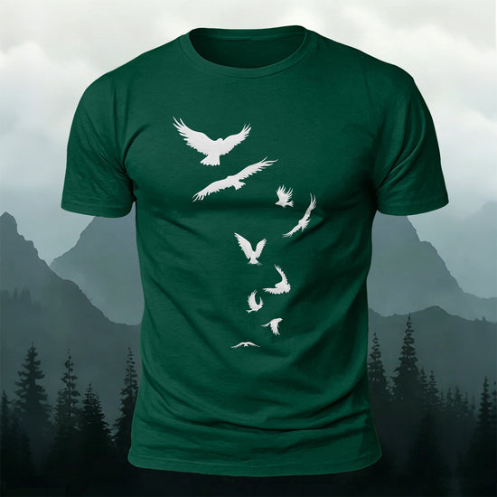 Artistic Image Printed Comfortable Skin-friendly Cotton T-Shirt DGE