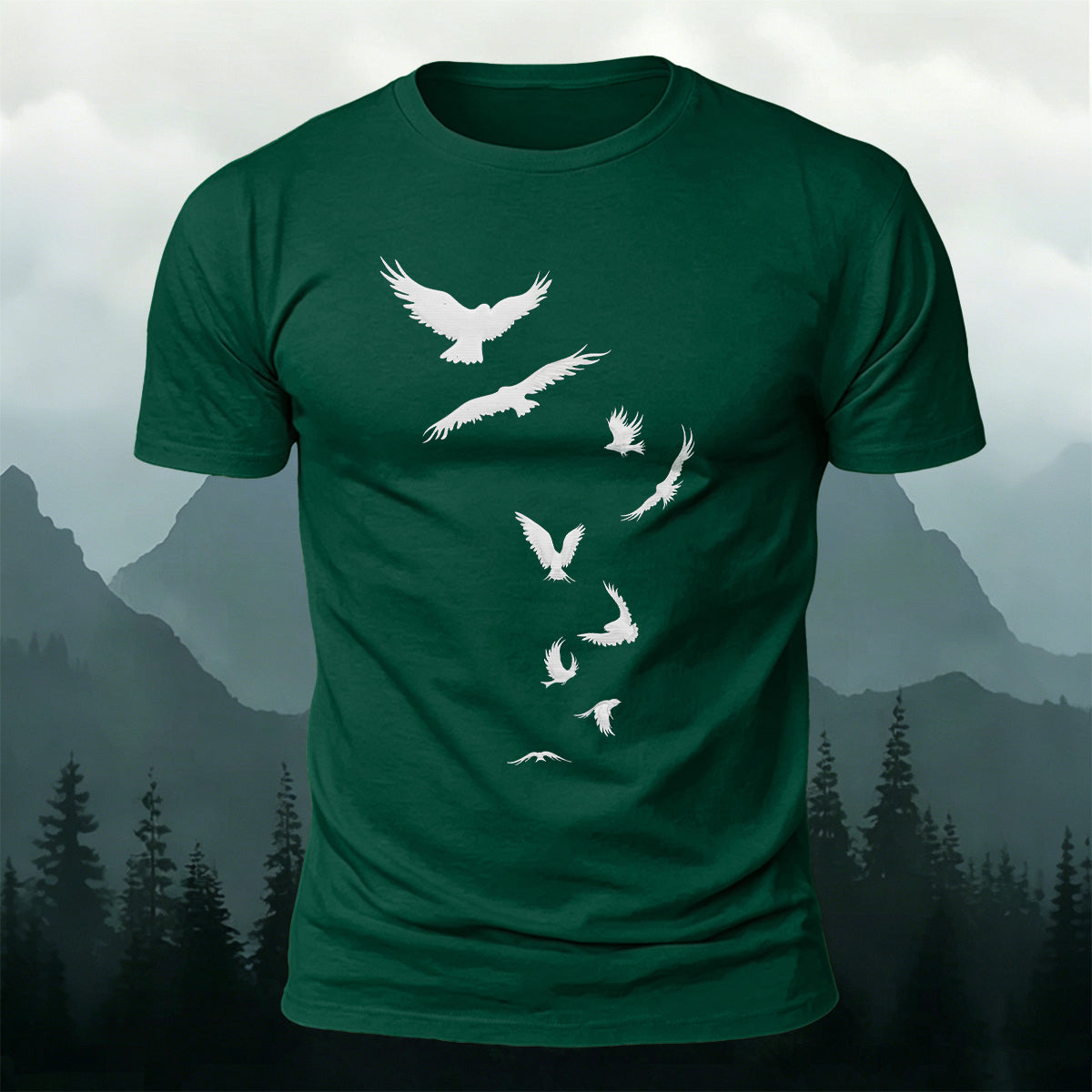 Artistic Image Printed Comfortable Skin-friendly Cotton T-Shirt DGE