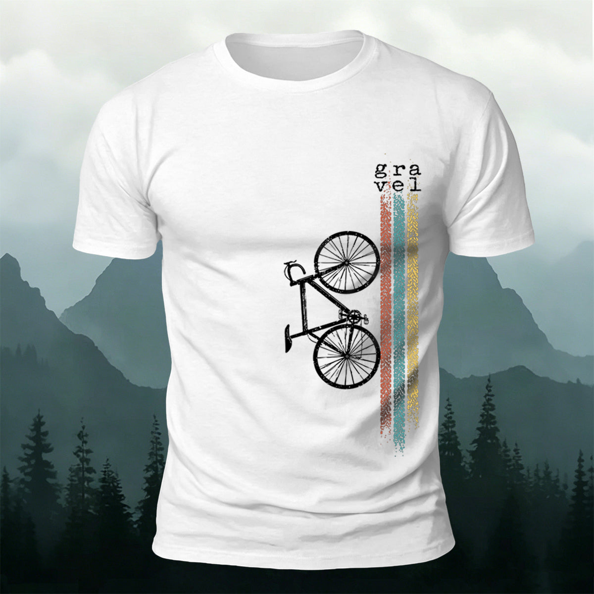 Minimalist Bicycle Graphic Casual Premium Cotton Tee