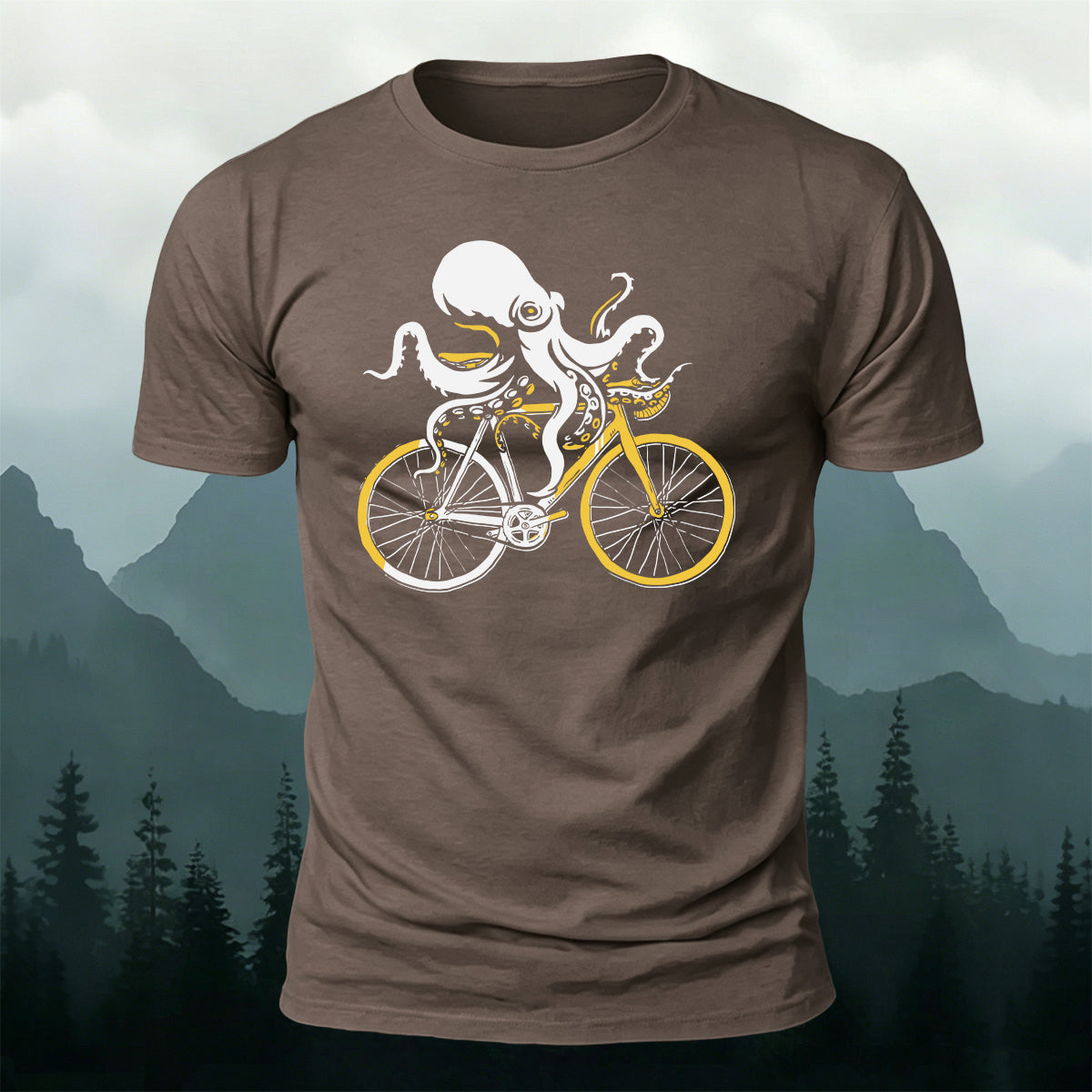 Fun Octopus Cycling Casual Breathable T-Shirt