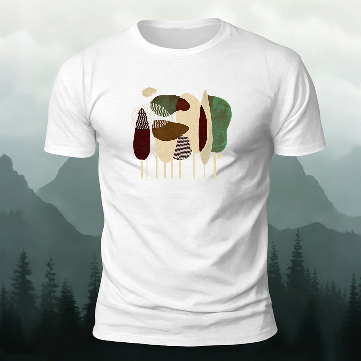 Cartoon Forest Simple Fashion Premium Cotton T-Shirt